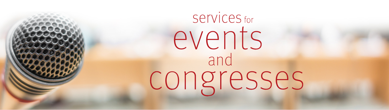 services for events and congresses banner